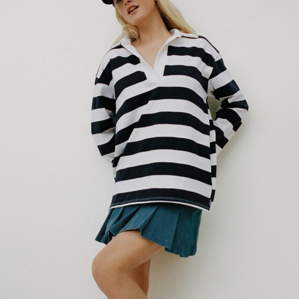 NWOT Zara Striped collared shirt